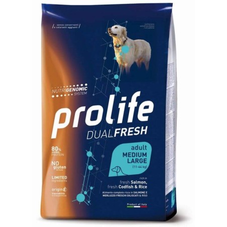 PROLIFE DOG DF SALM/FISH&RICE M/L KG.12