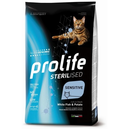 PROLIFE CAT ST GF SENS. WHITE FISH&POT KG.1,5