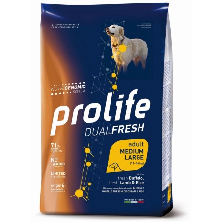 PROLIFE DOG DF LAMB/BUFFALO&RICE M/L KG.12