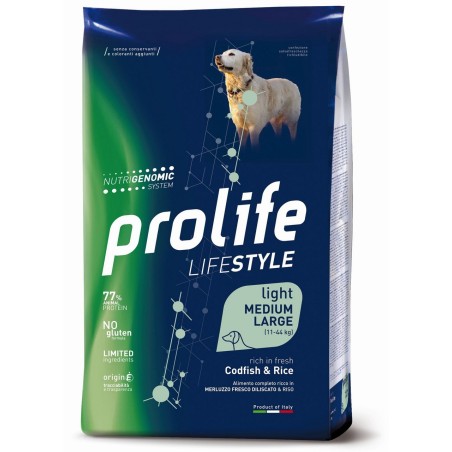 PROLIFE DOG LS LIGHT CODFISH&RICE M/L KG.2,5