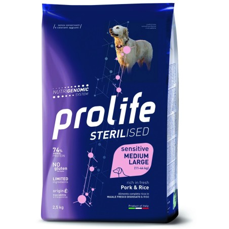 PROLIFE DOG ST SENS POR&RICE M/L KG.2,5