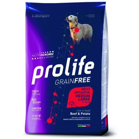 PROLIFE DOG GF SENS BEEF&POT M/L KG.2,5