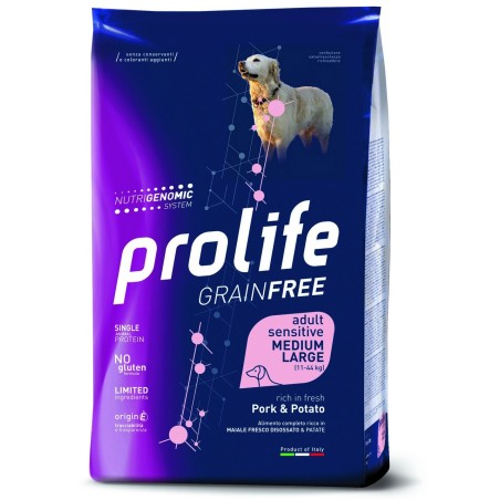 PROLIFE DOG GF SENS PORK&POT M/L KG.2,5