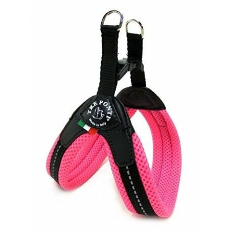 PETTORINA RETE FLUO CH. PLAST. MIS.4 ROSA
