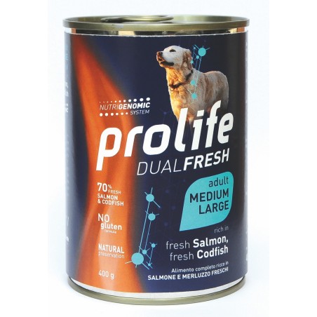 PROLIFE DOGW DF SALM&CODFISH M/L GR.400