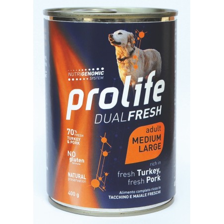 PROLIFE DOGW DF TURKEY&PORK M/L GR.400