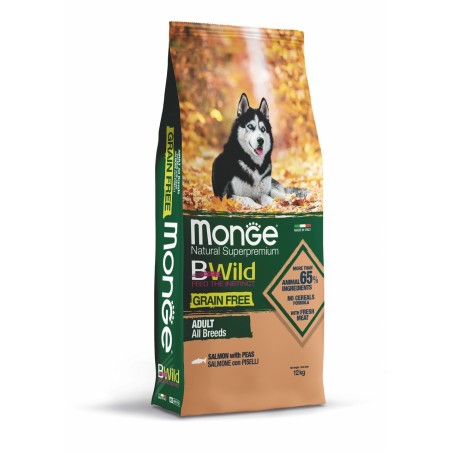 MONGE BW GF DOG SALM/PISELLI  KG.12
