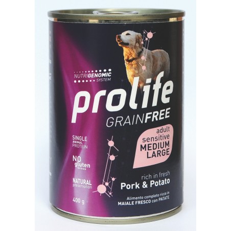 PROLIFE DOGW GF PORK & POTATO M/L GR.400