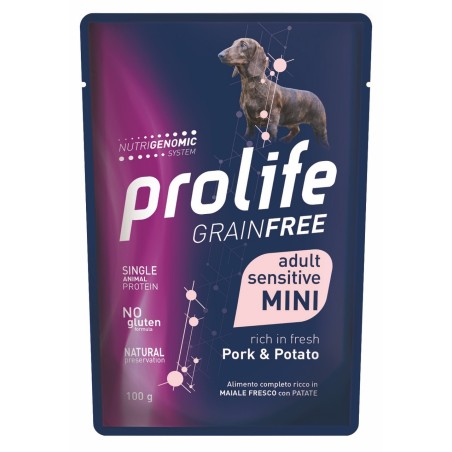PROLIFE DOGW BS GF PORK/POT GR.100