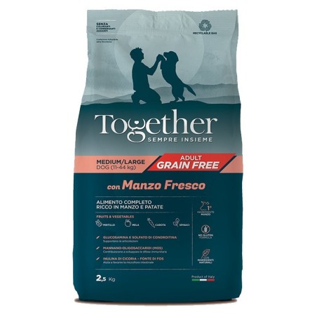 TOGETHER DOG AD.GF M/L MANZO&P. KG.2,5