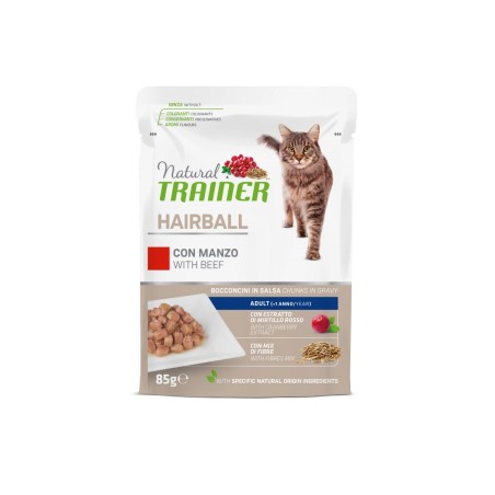 TRAINER BS NAT CAT HAIRBALL BEEF GR.85