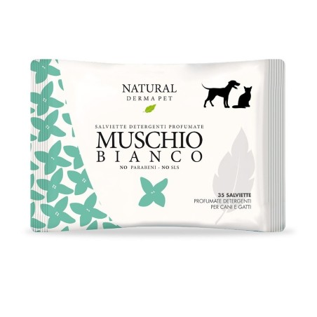 Natural Derma Pet SALVIETTA MUSCHIO BIANCO new X14