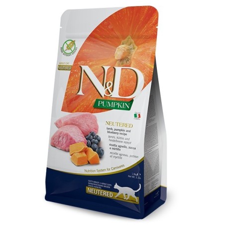 N&D CAT PUMPKIN NEUTERED QUAIL KG.1,5