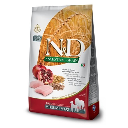 N&D DOG ANCESTRAL POLLO/POM ADULT MED/MAX 2.5 KG