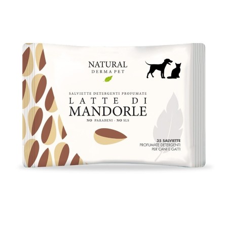 Natural Derma Pet SALVIETTA LATTE DI MANDORLE new