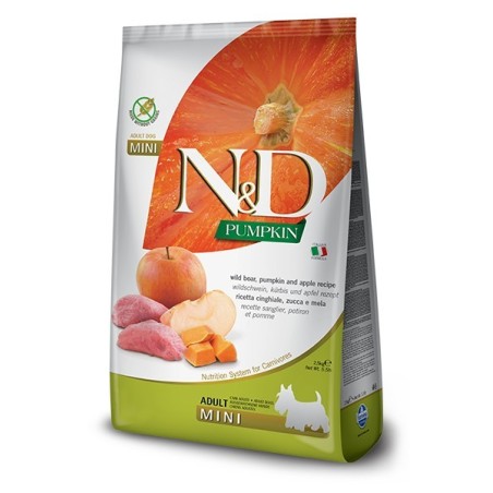 N&D DOG PUMPK. BOAR/APP. ADULT MINI 2.5 KG