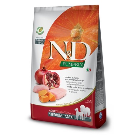 N&D DOG PUMPK. POLL/POM. ADULT MED/MAX 12 KG
