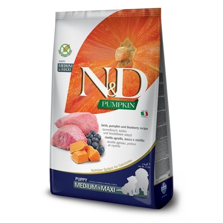 N&D DOG PUMPK. LAMB/BLU. PUPPY MED/MAX  2.5 KG
