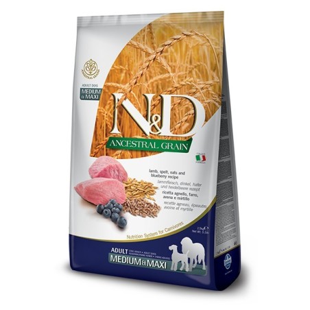N&D DOG ANCES. LAMB/BLUB. ADULT MED/MAX 12 KG