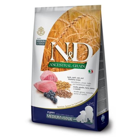 N&D DOG ANCES. LAMB&BLUB. PUPPY MED/MAX 12 KG
