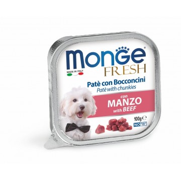 MONGE FRESH DOG MANZO GR.100