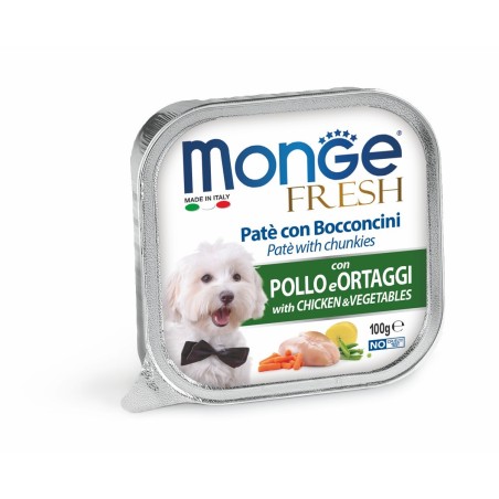 MONGE FRESH DOG POLLO/VERD GR.100