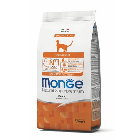 MONGE CAT STERILIZZATO ANATRA KG.1,5