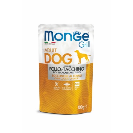 MONGE GRILL BUS. DOG POLLO/TACC GR.100