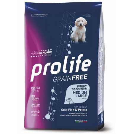 PROLIFE DOG GF SENS PUPPY SOLE FP M/L KG.10