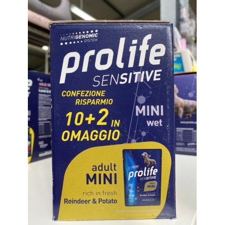 PROLIFE DOG MULTIPACK 100G 10+2 GF REINDEER & POT.