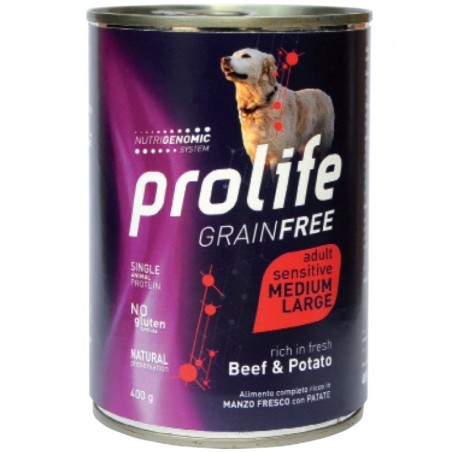 PROLIFE DOG GF BEEF & POTATO M/L GR.400