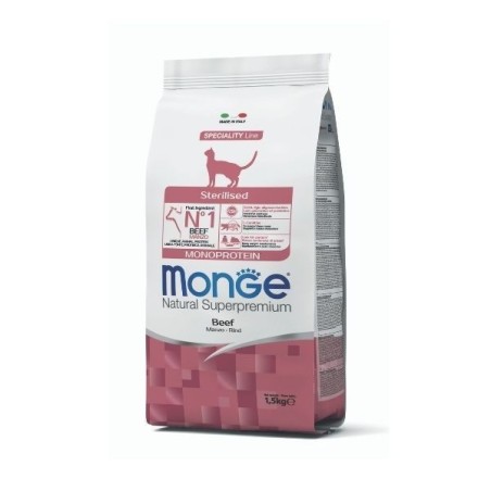 MONGE CAT STERILIZZATO MANZO KG.1,5
