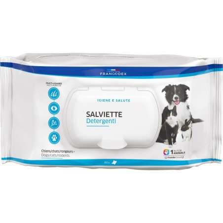 SALVIETTE DETERGENT CANE/GATTO 80 PZ