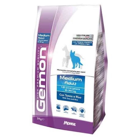 GEMON DOG MEDIUM ADULT TONNO/RISO KG 15