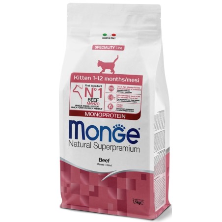 MONGE CAT KITTEN MANZO KG.1,5