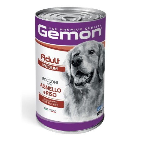 GEMON DOG AD. MEDI.  AGNELLO/RISO GR.1250