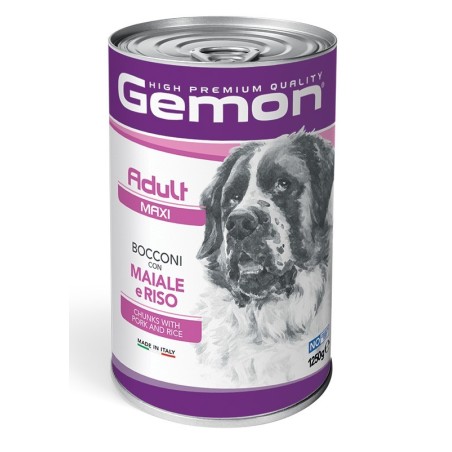 GEMON DOG AD. MAXI  MAIALE/RISO GR.1250
