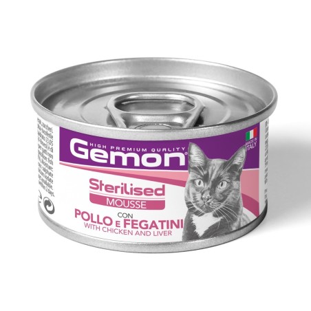 GEMON CAT MOUSSE STE. RIC. POL/FEG GR.85