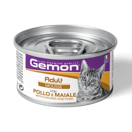 GEMON CAT MOUSSE AD.RIC. POL/MAIL GR.85