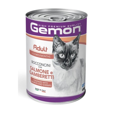 GEMON CAT ADULT SALMONE/GAMBERI gr.415
