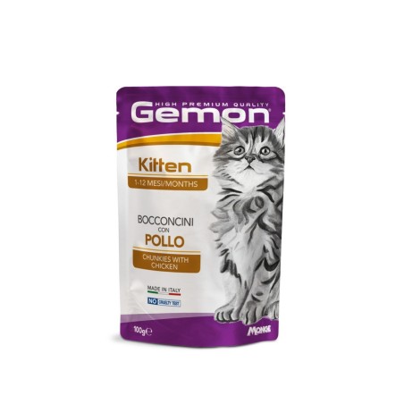 GEMON BS CAT KITTEN POLLO gr.100