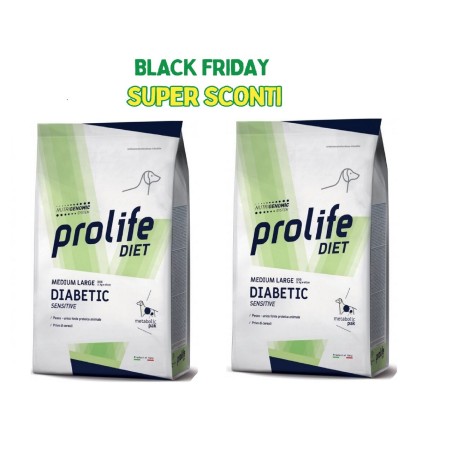 2  Pezzi PROLIFE DIET.DOG DIABETIC SENS M/L KG.8