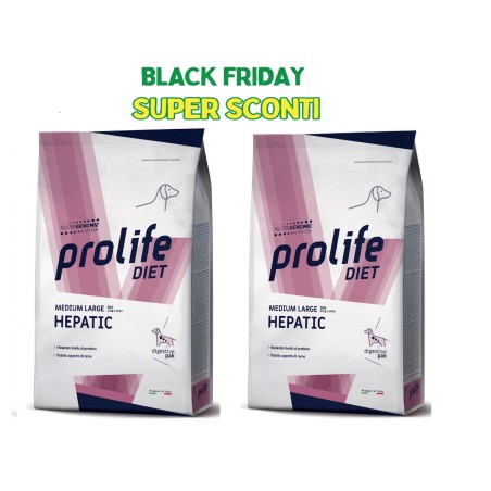 2 pezzi PROLIFE DIET.DOG HEPATIC M/L KG.8