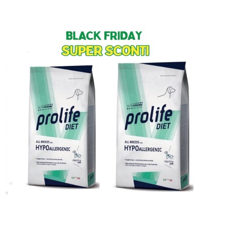 2 pezzi PROLIFE DIET.DOG HYPO QUAGLIA ALLBRE.KG.8
