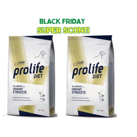 2 pezzi PROLIFE DIET.DOG URINARY STRUVITE  KG.8