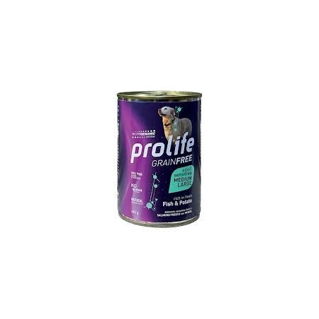 PROLIFE DOGW GF FISH& POT. M/L GR.400