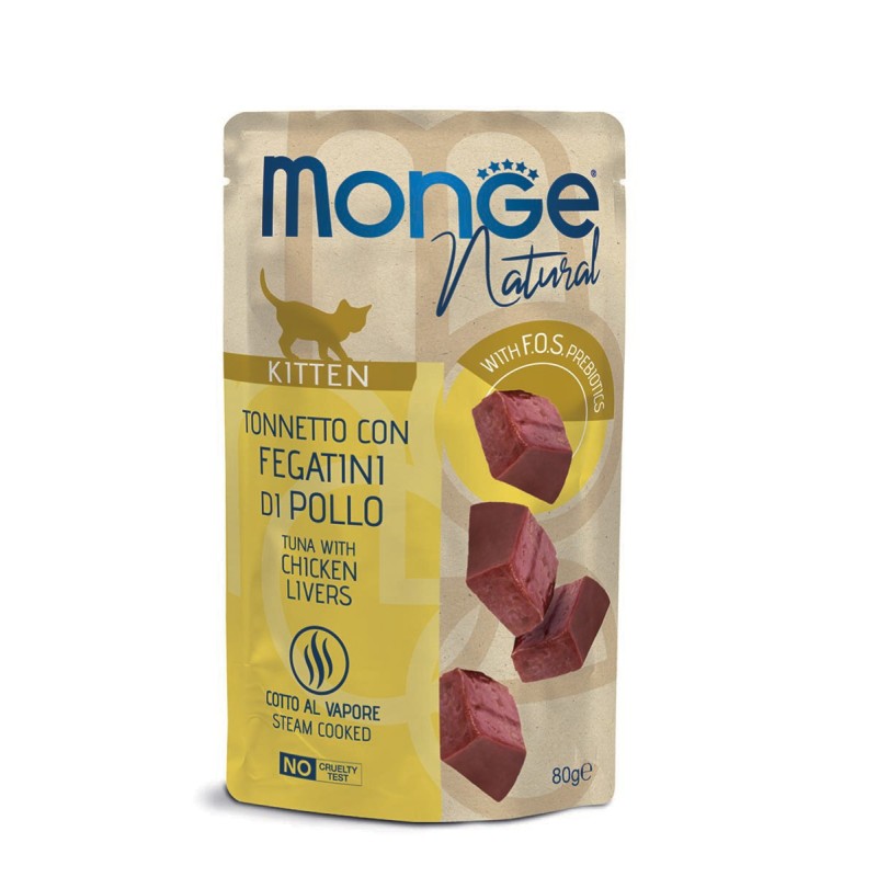 MONGE BS.CAT TONNO/FEGATINI DI POLLO GR.80